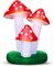 5.9ft Giant Inflatable Mushroom Halloween Decorations, Built in LED Lighted (Multicolor)